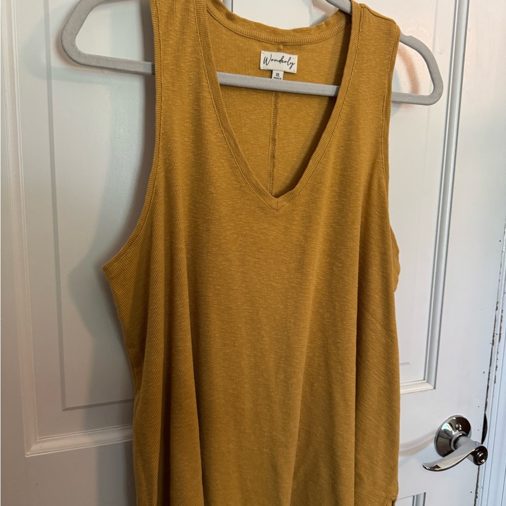 Wonderly Mustard Yellow Relaxed Tank Top